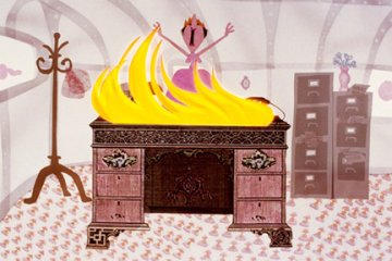 Oh help, damsel in distress currently on fire, oh help